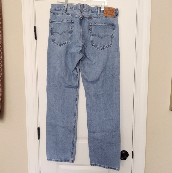 Levi's 505 Straight Leg Denim Jeans Sz 38 - Picture 5 of 11